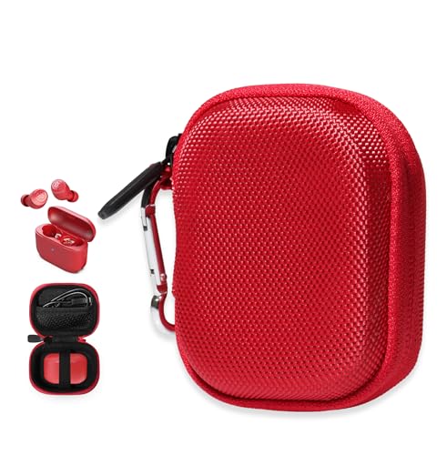 Image of Case for JLab Go Pop+,Go Air Pop,Air Tones+ / Tones, JBuds Mini True Wireless Earbuds, Compact Organizer for the Charger case and Charger Cord (Candy Apple Red)