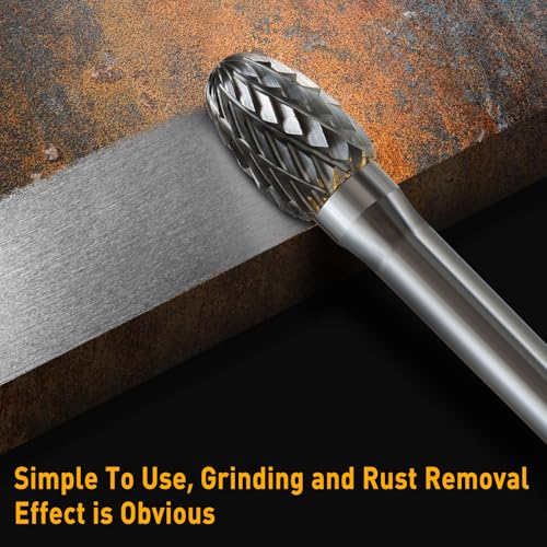 Image of 1 /4 Carbide Burr Set 1 /4 Shank w /Big Beech Holder Die Grinder Bits Drill Bits Grinding Bits for Metal Rotary Tool Attachment Accessories Rasp Weld Wood Stone for Milwaukee Dewalt, FO-5