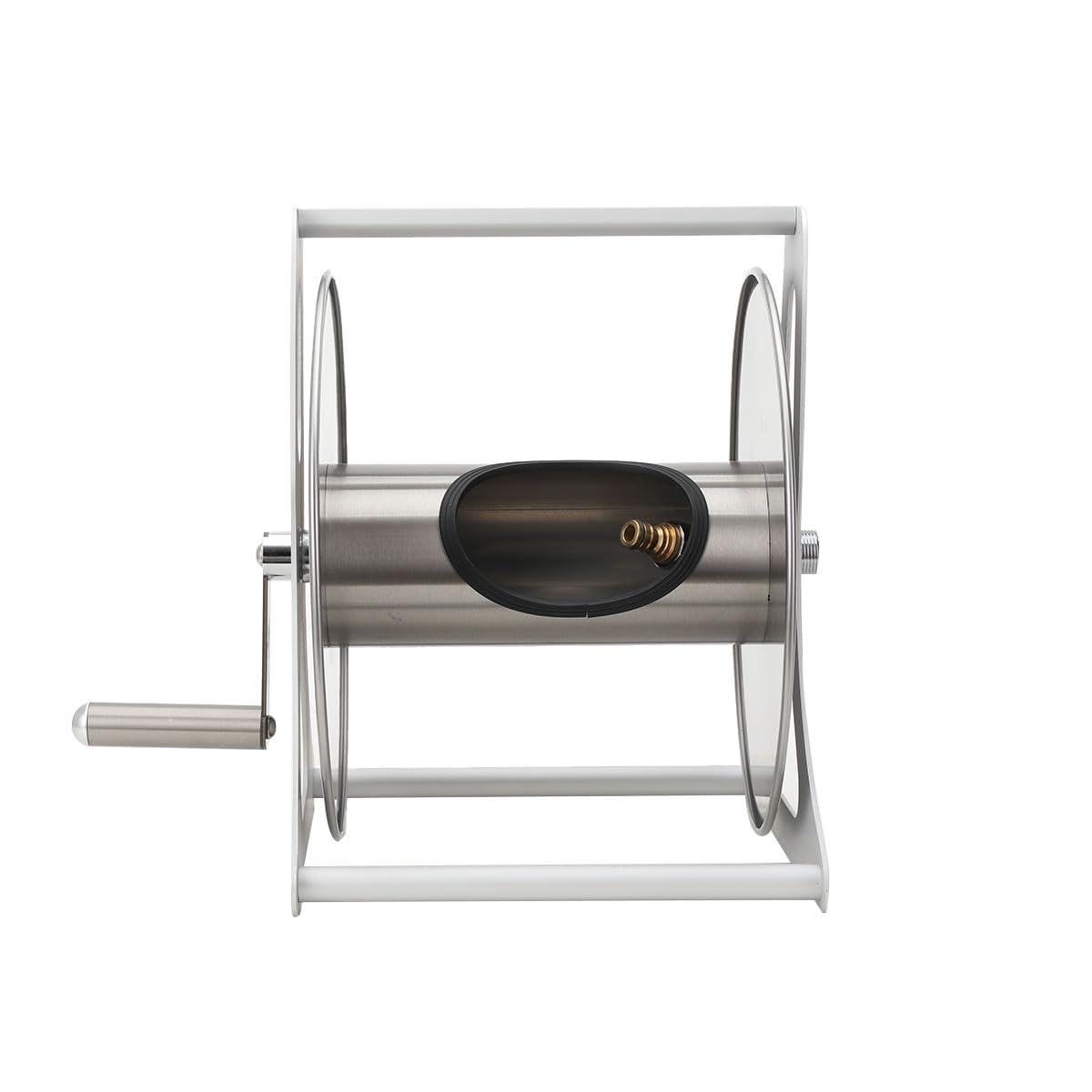 Soporte de Pared de Acero Inoxidable Resistente para Manguera de jardín con Estante, Soporte para Manguera de Agua para jardín, Patio y césped.