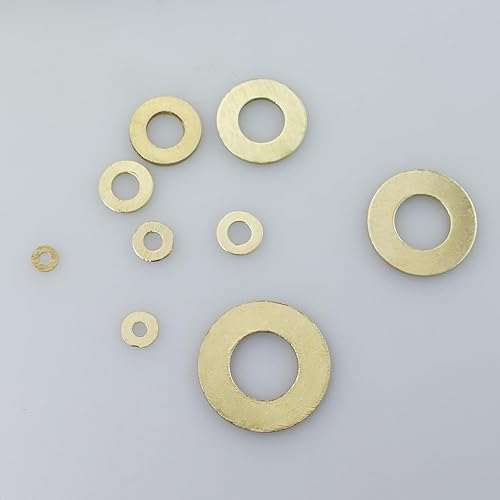 Miniatura 4 de Maxmoral Kit de arandela plana de 300 piezas Juego de arandelas planas de latón M2.5 a M14