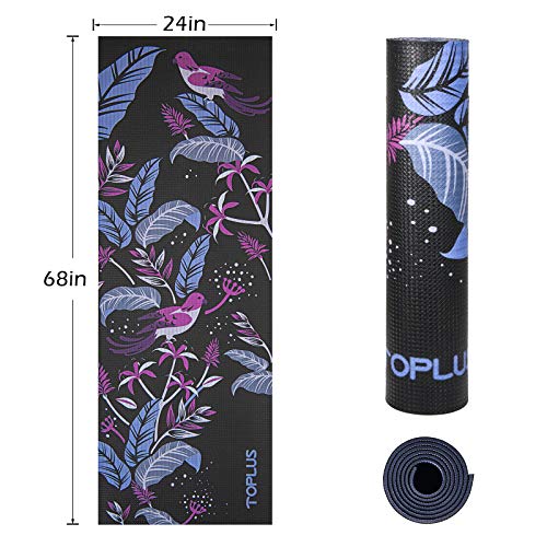 Tapete de ioga TOPLUS, tapete clássico de 0,63 cm, antiderrapante, extragrosso para fitness e exercí