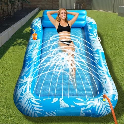 Colchón de aire para piscina para adultos, cama inflable, colchón de aire con soporte para tazas, hamaca de agua, juguete de piscina, juguete de verano, portátil, grande inflable