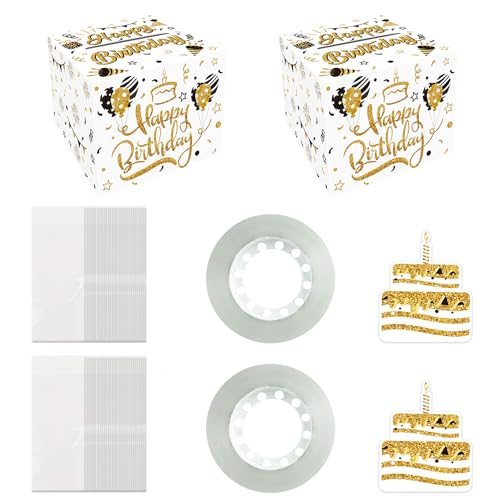 Realizzate con cura: realizzate in resistente cartone ad alta densità, le nostre scatole regalo per contanti vantano intricati disegni a tema compleanno, esprimendo amore e celebrazione in ogni dettaglio.