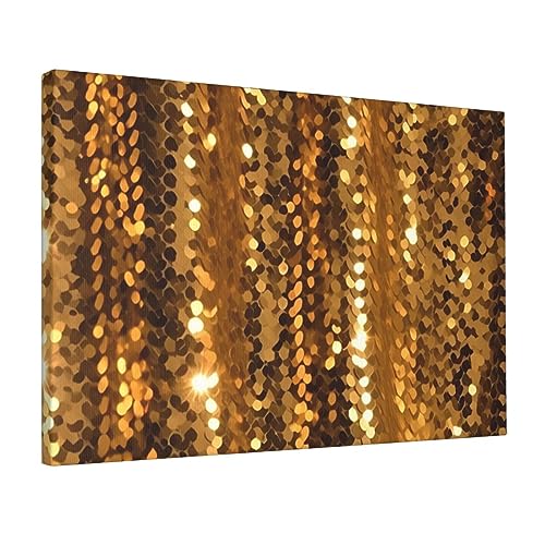 Toile paillettes dorées JHLMN - Impression artistique premium 30x45cm