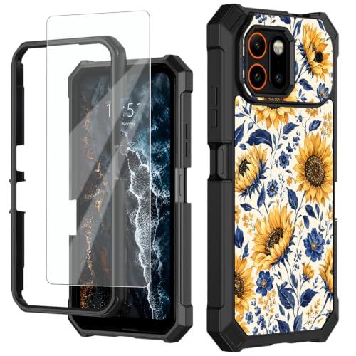 YCWLXFLC for ATT Trek Case with Screen Protector, Sunflower Floral Pattern