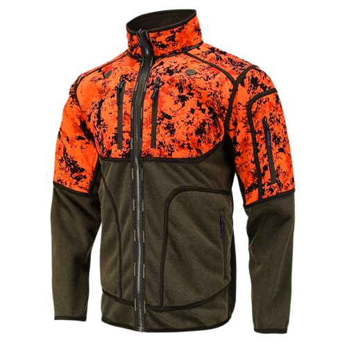 Full mundur Veste de chasse réversible camouflage orange pour homme, coupe-vent et imperméable