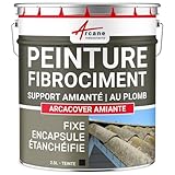 Peinture fibro ciment pour encapsulage, support amiante et plomb : Arcacover amiante   2.5 L Ardoise   ARCANE INDUSTRIES