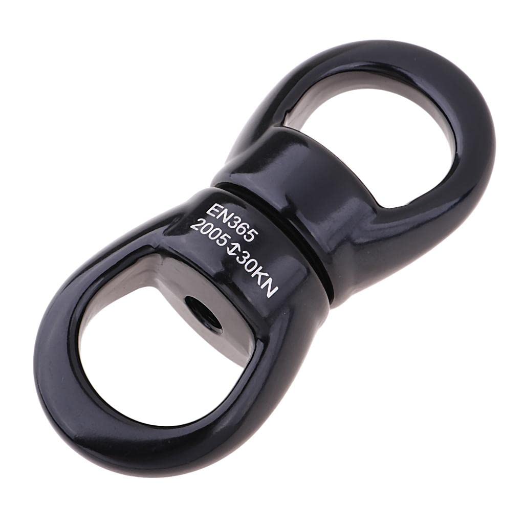Conector Giratorio de Escalada Rock Climbing Rotary Connector Swivel Rotor Anillo Giratorio Giratorio para Anclaje Seguro Aleación de Aluminio 30 Kn