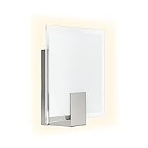 BRILLIANT lampada Sonian applique quadrato ferroianco | 1x C35, E14, 40W, adatto per lampade a candela (non incluse) | Scala da A ++ a E | Adatto per lampade a LED