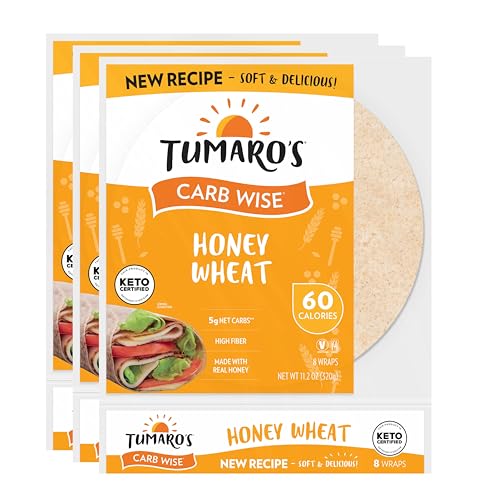 Tumaro's Honey Wheat Carb Wise Wraps - Low Carb -