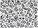 BeadTin White Opaque 7mm Cube Alpha Beads - Black Letter (75pcs) (Letter O)