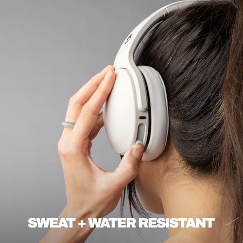 Image of Skullcandy Crusher 540 Active Wireless Bluetooth Headphones with Multi-Sensory Bass, Noise Isolating Over-Ear Fit, Sweat and Water Resistant, 40 Hours Battery, Microphone for iPhone Android - Concrete | Bluetooth, Noise Isolating Over-Ear Secure Fit, Sweat and Water Resistant, 40 Hours Battery, Working Out, Gym, Fitness