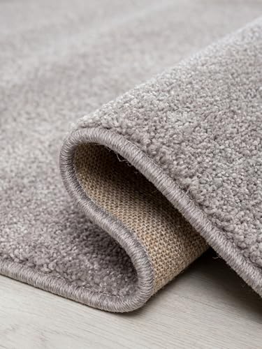 Tapis de salon beige structure boucles résistant lavable - 8