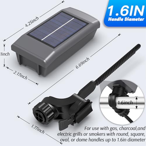 Solar Charging Barbecue Grill Light for Outdoor Grill, Automatic On/Off BBQ Light for Blackstone Griddle Accessories, Grill Accessories for Blackstone Grill, Perfect BBQ Gift for Men Women Him Her
