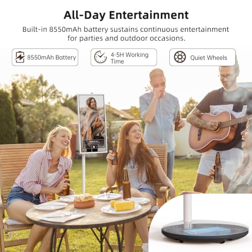 Image of KTC 32 inch 4K MEGAPAD Smart Portable TV Monitor, Touchscreen on Wheels, A32Q7S