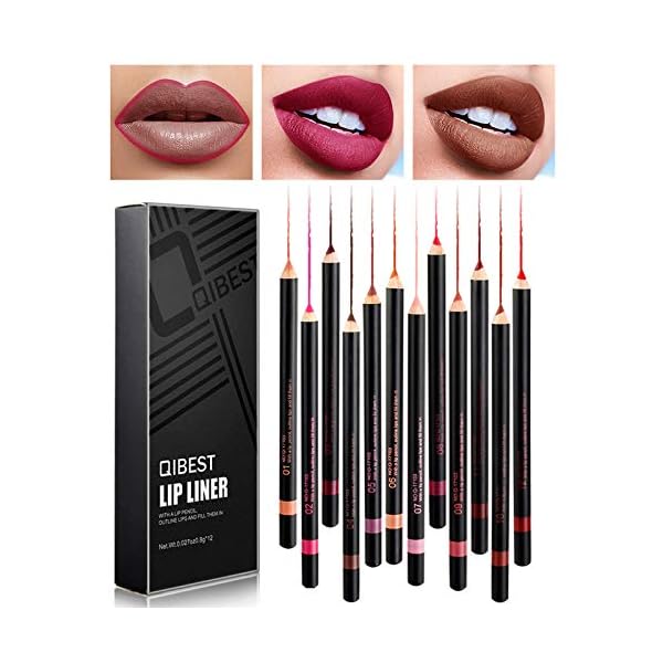 BONNIESTORE-12-Colors-Matte-Lip-Liner-Pencil-Set-High-Pigmented-Long-Lasting-Waterproof-Matte-Lip-Liners-and-Smooth-Makeup-Lip-Pencils BONNIESTORE Matte liquid Lipstick Set, Waterproof lipstick Set (#1)