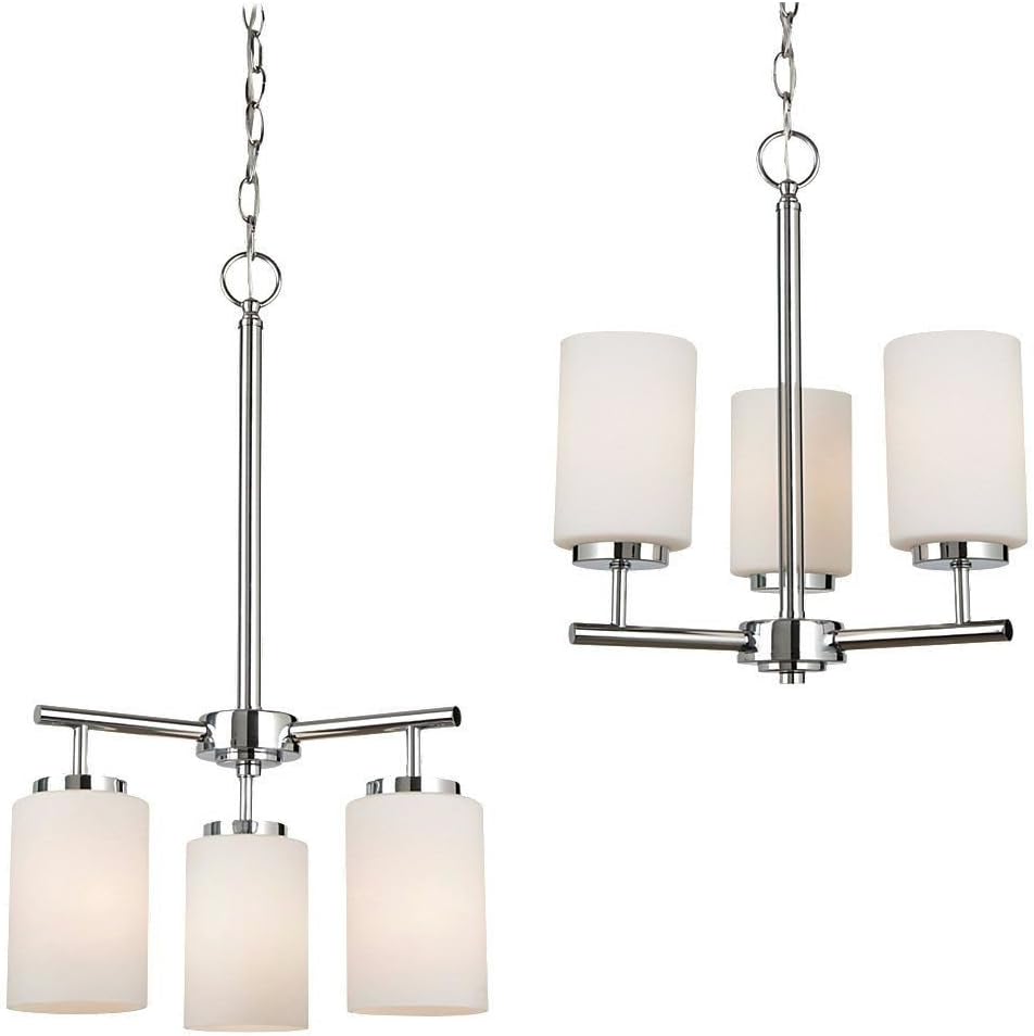 Generation Lighting 31160-05 Oslo Three - Light Chandelier Hanging Modern Fixture, Chrome