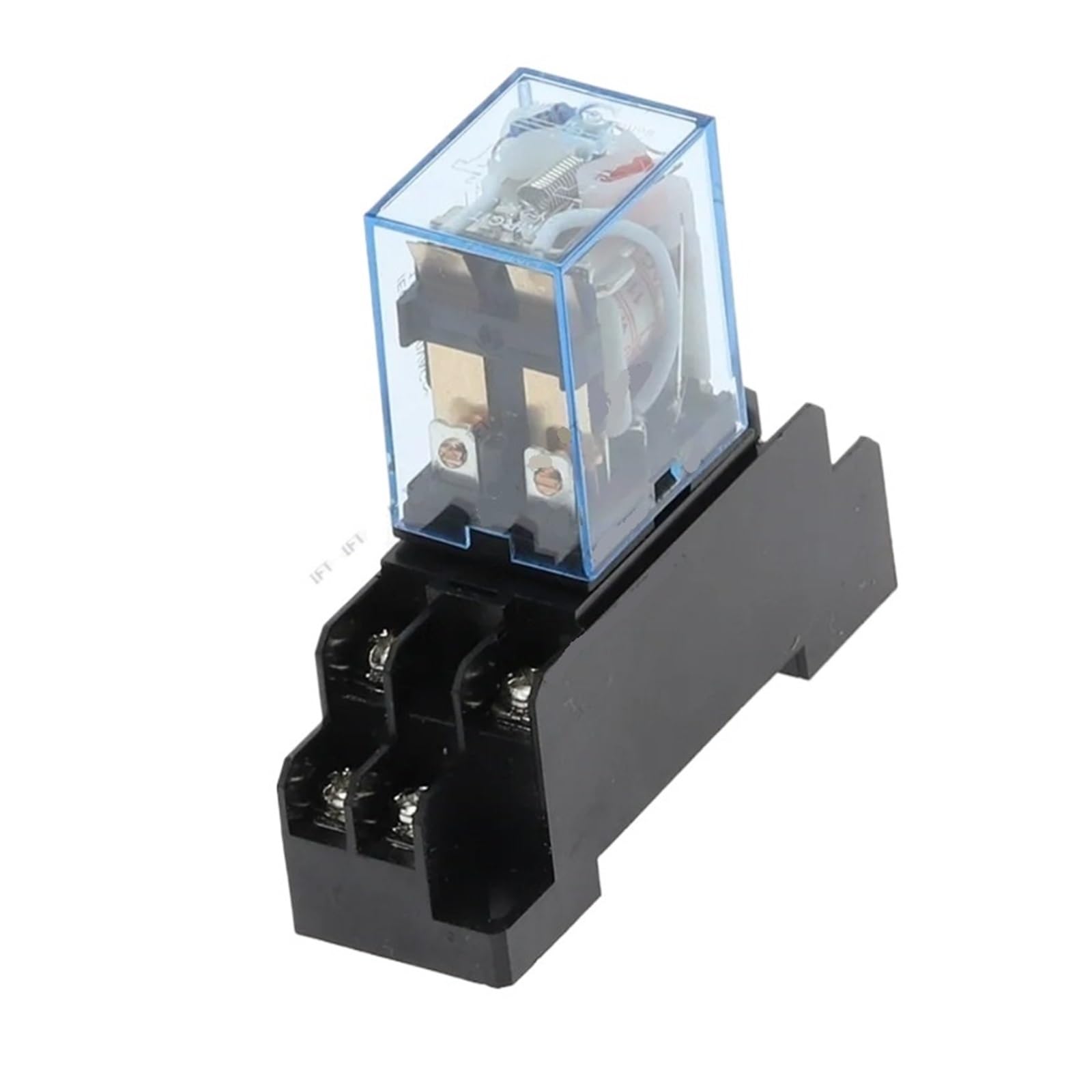 relé electromagnético Juego de 5 relés LY2NJ de 12 V, 24 V, 36 V, 220 V y 110 V CA y CC, pequeño relé de 10 A, Bobina de 8 Pines con Base.(DC 24V)
