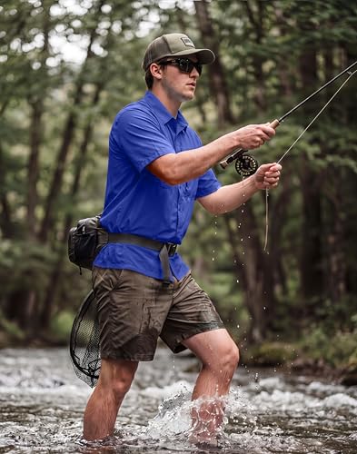 Image of G Gradual Men's Fishing Shirts with Zipper Pockets UPF 50+ Lightweight Cool Short Sleeve Button Down Shirts for Men Hiking