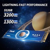 Fikwot FX550 NVMe SSD 512GB M.2 SSD PCIe 3.0×4, Lesen bis zu 3.200 MB/s, M2 2280 internes Soild-State-Laufwerk, Kompatibel mit Desktop, Laptop und Mini-PC, QLC NAND Flash – Ansicht 2