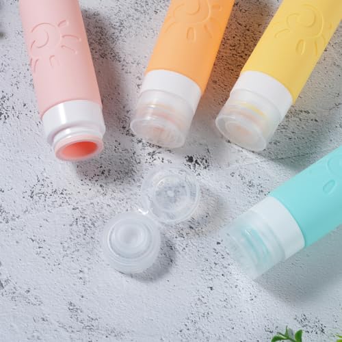 Image of Zafit Travel Bottles - TSA Approved 3oz Leak Proof Containers for Toiletries (Multicolored)