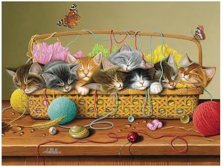 Cobble Hill Family Piece's 350 Puzzle - Basket Case - Sample Poster Included image 3