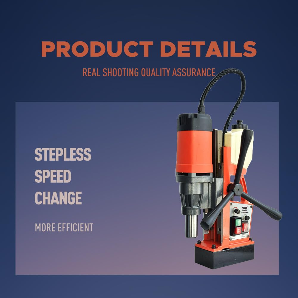 LYXC Portable Magnetic Drill Machine Mag Drill Press 1100W Power (1.37