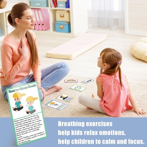 Garybank Kids Yoga Mat Set - Non-slip Exercise Mats with Fun Prints - 12 Yoga Cards - Carrier Bag - Odor Free Non-Toxic, Cute Yoga Mat for Girls & Boys (60 X 24 X 0.2 Inch) - Image 6