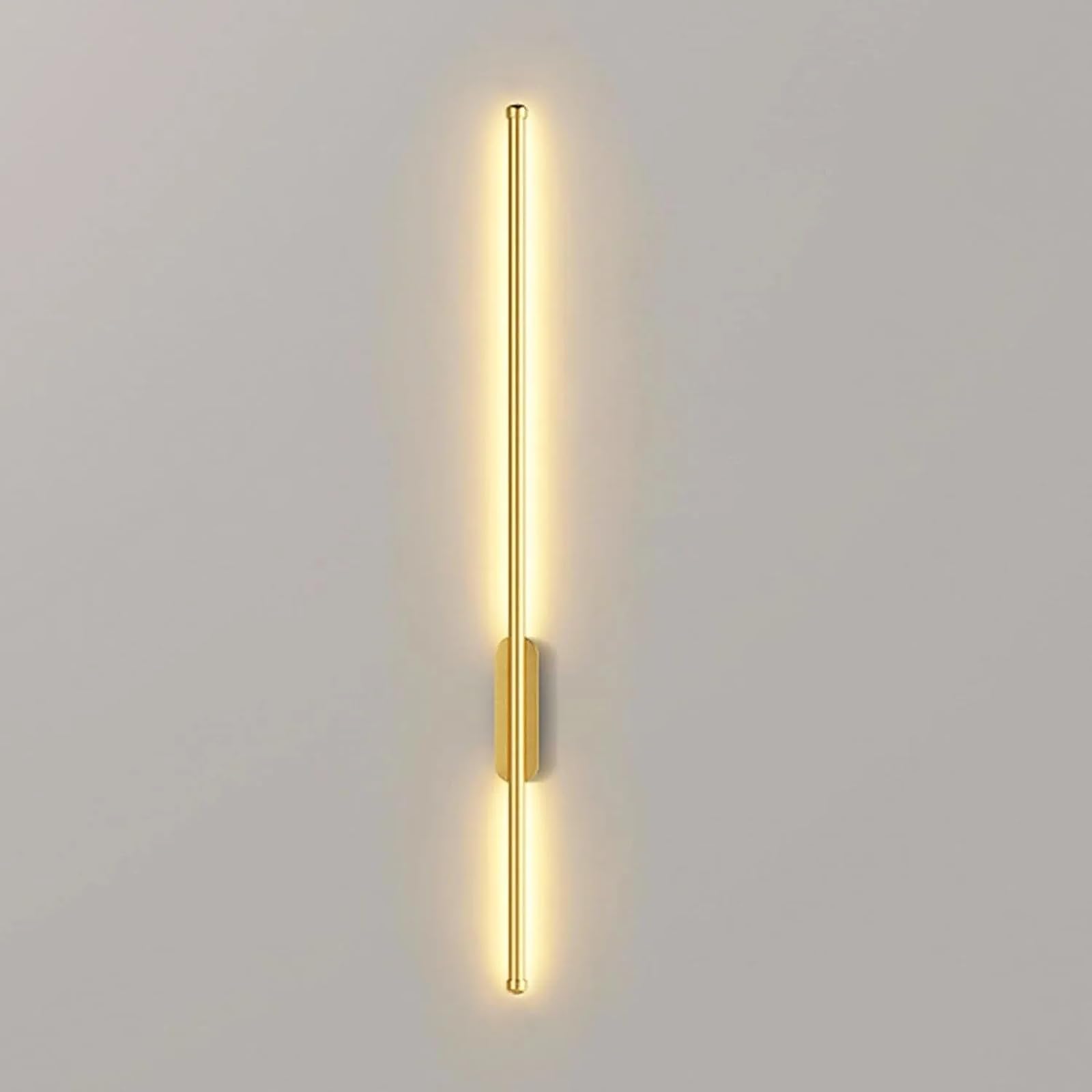 SXECAEPS Wireless Wall Sconces – Battery Operated Lights Indoor with USB‑C Rechargeable LED & Remote Control(Gold,100CM)