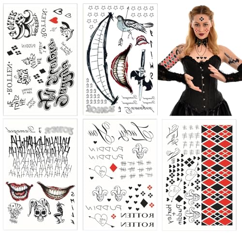 Tatuagens temporárias aranhas, 10 folhas tatuagens temporárias de aranha de Halloween, tatuagens de lustre de Halloween, para carnaval maquilhagem disfarce cosplay máscara presente