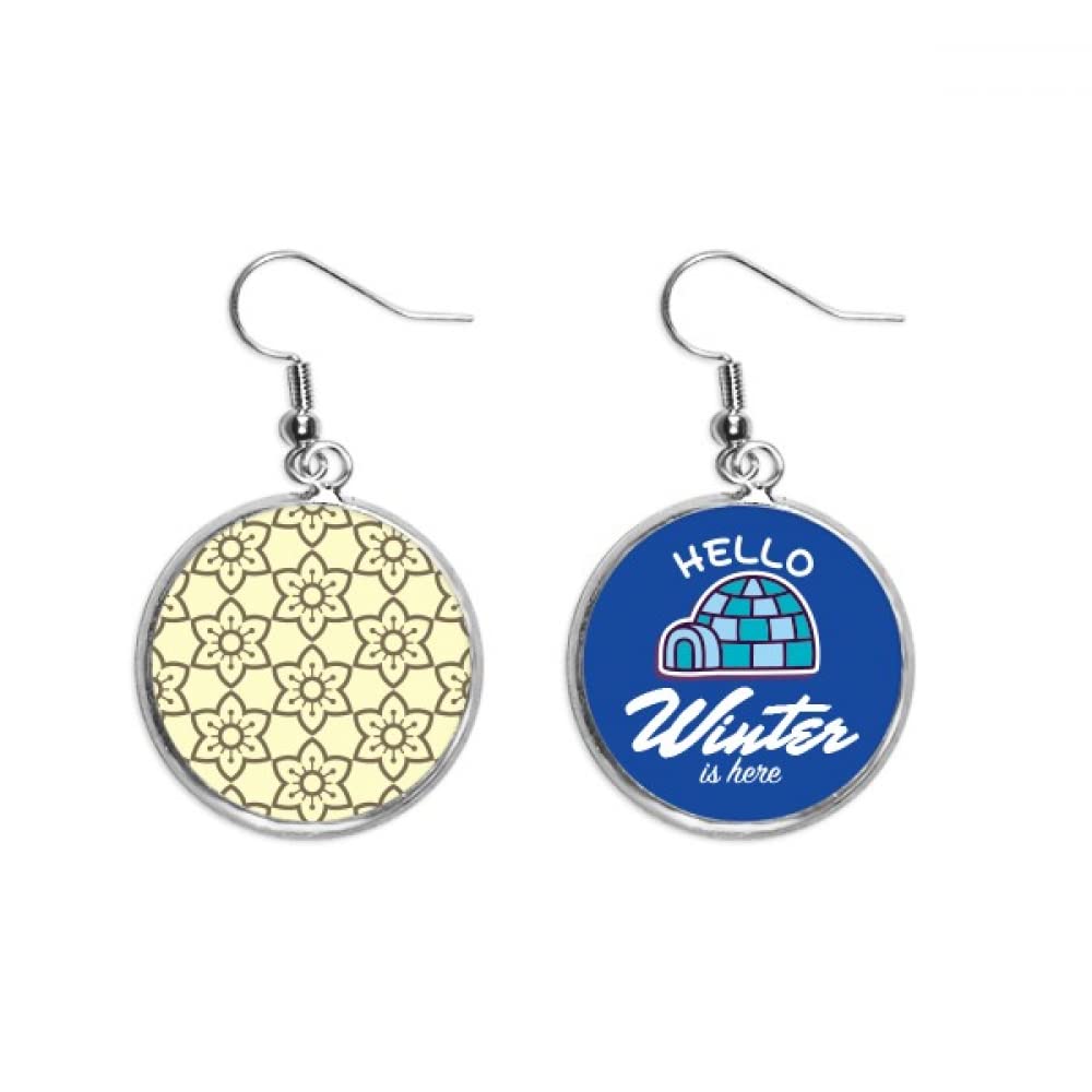 Pendientes de brocado con diseño de flores y acabado efecto hielo 5