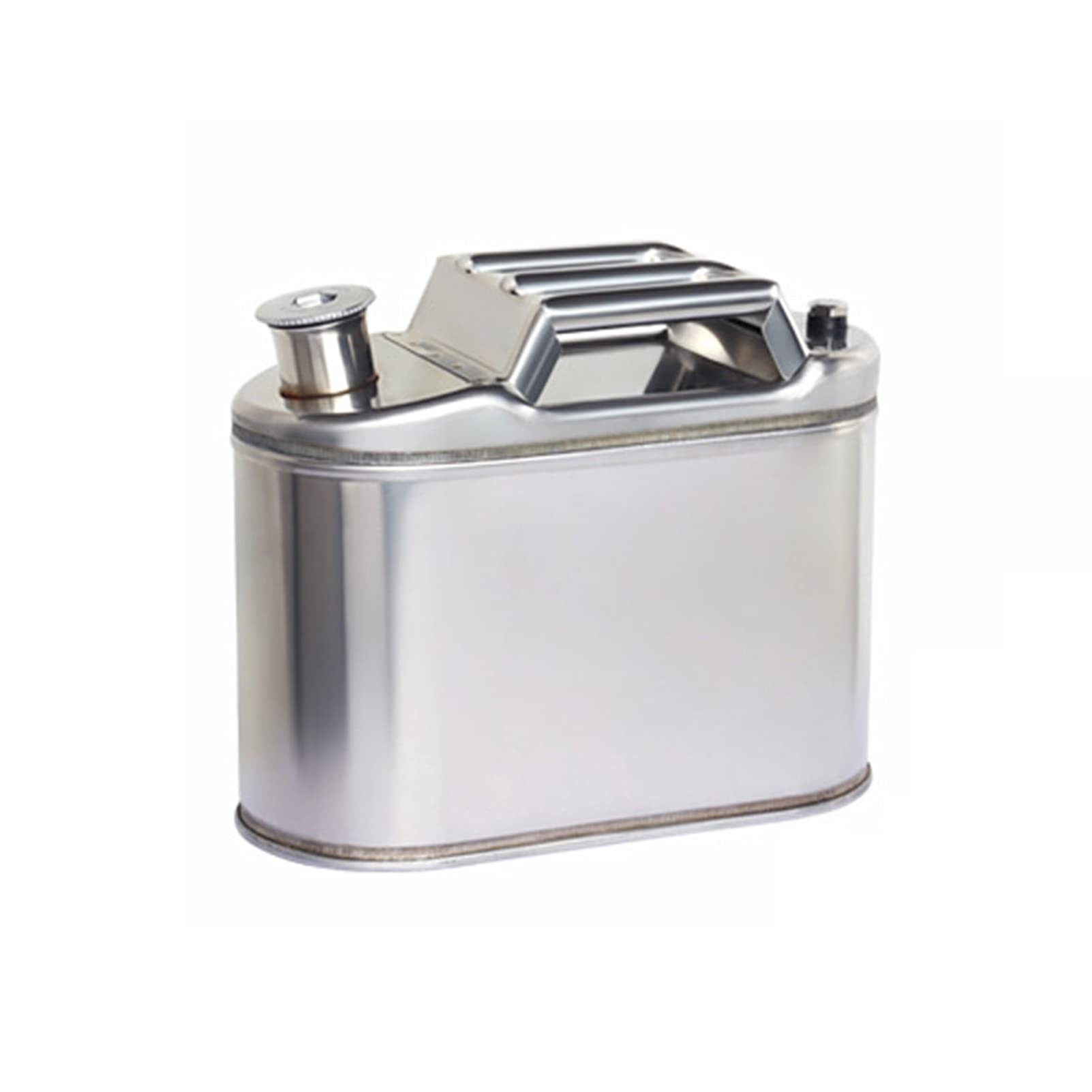 Jerrycans - Bote de seguridad de acero inoxidable 304 con embudo, almacenamiento de gasolina con tubo de aceite integrado, para vehículos, coches, camiones, 5L, 10L, 15L, 20L