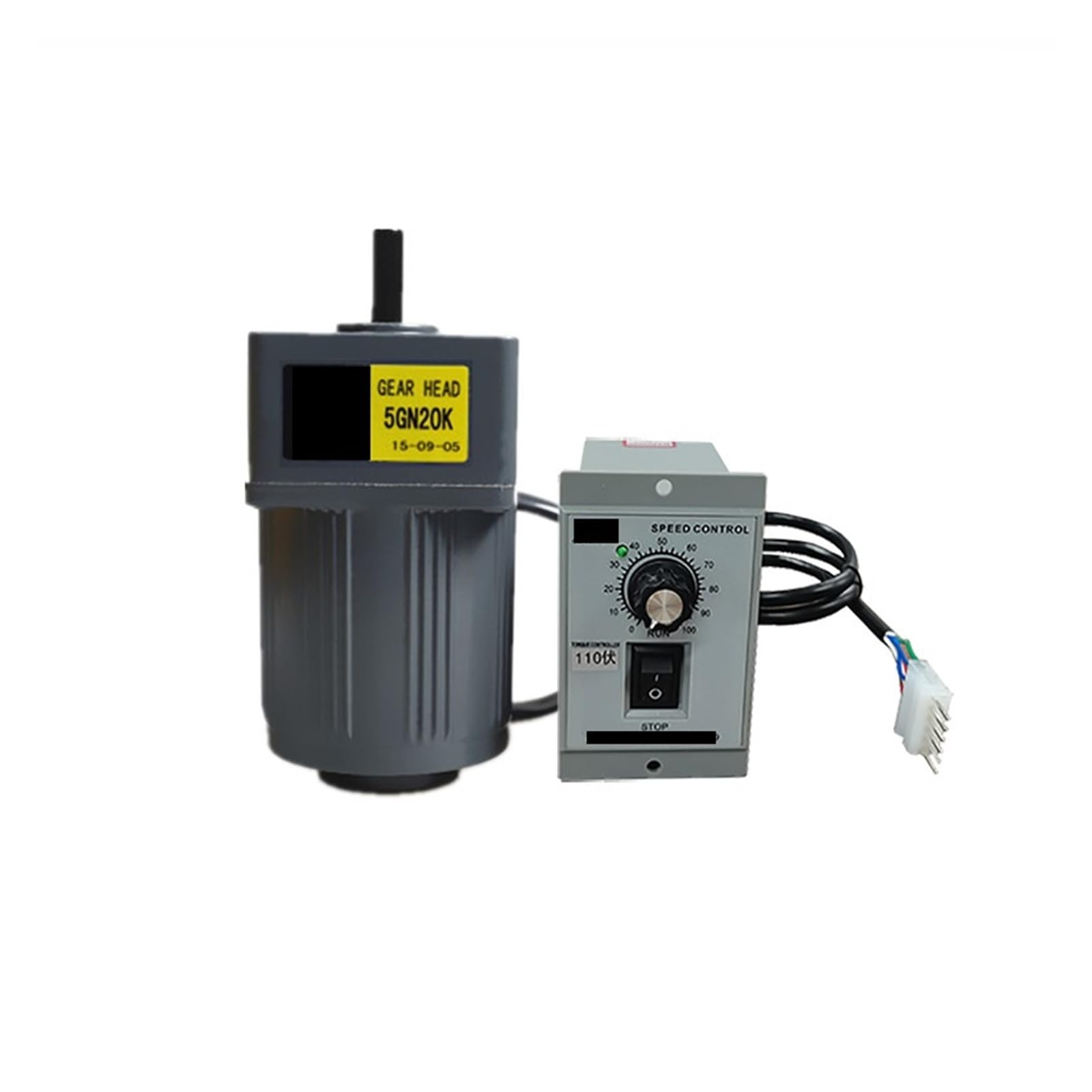 Motor asíncrono 5IK40RGN-A monofásico de engranajes CA 110 V 40 W con regulador velocidad Diámetro del eje 12 mm Chavetero 0,4 cm | 0-108RPM