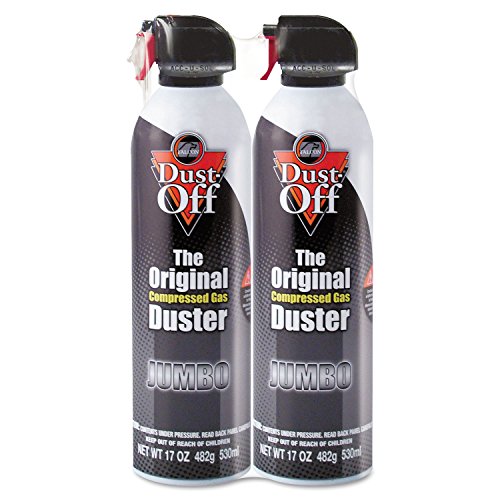 Dust-Off DPSJMB2 Disposable Compressed Gas Duster, 17 oz Cans, 2/Pack