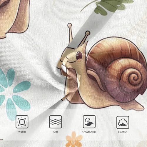 Toddler Briefs, Cute Cartoon Snails Shells Cotton Underwear for Girls, 2T–8 Years3