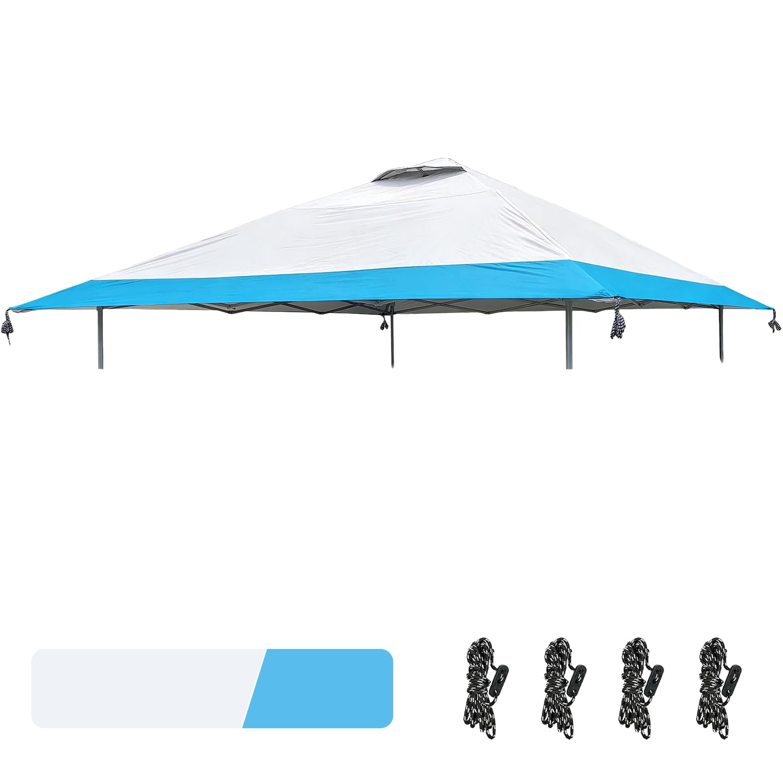 Photo 1 of Replacement 13x13 Canopy Top Cover with Air Vent,Waterproof Taped Seams, Stayed Dry,Compatible with Core Frame-#40155, #40363, #40325 for Backyard Outdoor Camping, Sports Event, Parties (WhiteBlue