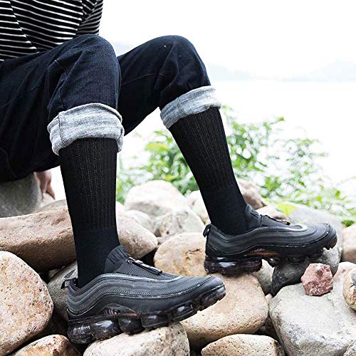 Yacht & Smith 12 Pairs Of Mens & Womens Wholesale Bulk Cotton Tube Socks, Referee Style, by SOCKS'NBULK (12 Pairs Black, Mens 10-13 (Shoe Size 7-12))4