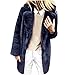 Produktbild PPangUDing Plüschjacke Winterjacke Damen Vintage Revers Einfarbig Langarm Fleece Gefüttert Mittellang Strickjacken Outwear Kaschmirpullover Herbst Winter Warm Casual Wild Streetwear Parka