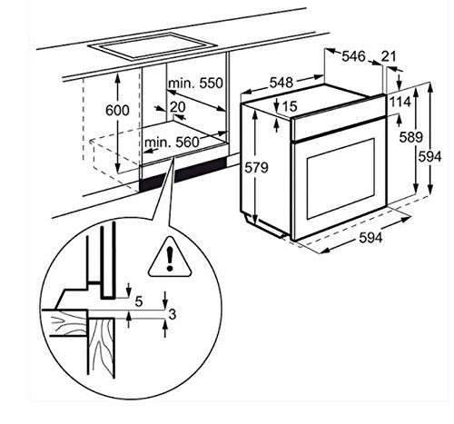 AEG Four BS7304701M, hauteur de niche 60 cm, standard, classe d'efficacité énergétique : A+