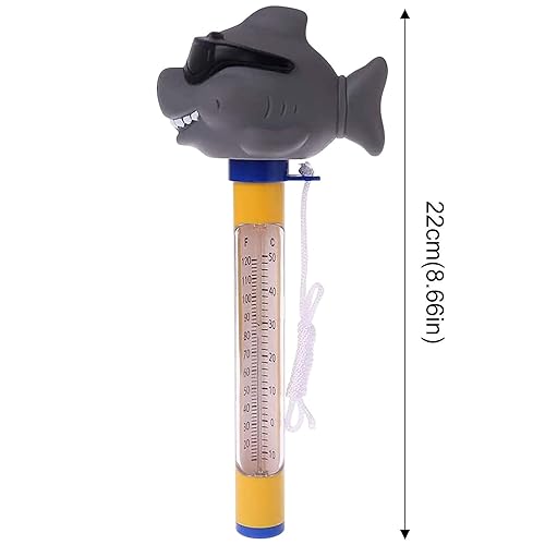 Miniatura 2 de Termómetro de piscina flotante, pantalla grande, termómetro de temperatura del agua fácil de leer, lindo termómetro de piscina de animales para