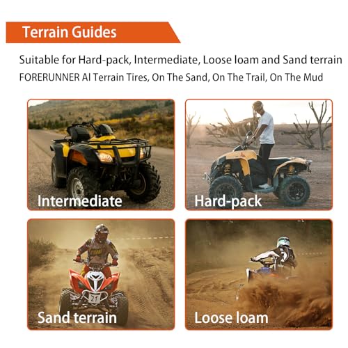 Image of FORERUNNER 25x11-12 ATV Tires, All Terrain TRS (Pack of 2, Tubeless) | FORERUNNER 6PR 25x11-12 ATV UTV Trail Sand Mud Off-Road Tires