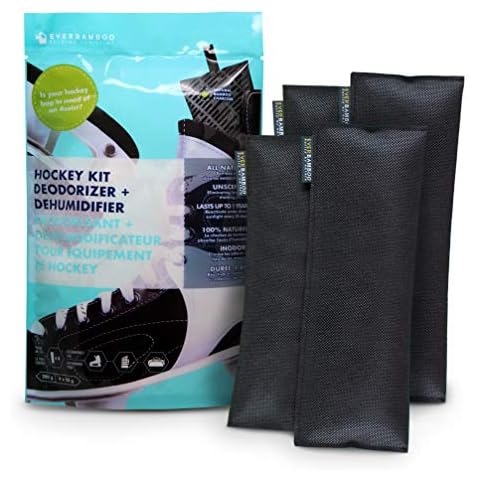 Ever Bamboo Hockey Gear Deodorizer Bag Set w/Bamboo Charcoal (4-Pack, 4 x 50 g) Cover