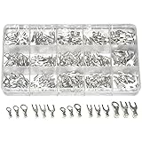 RockDIG 280 Pcs AWG 22-16 16-14 12-10 Ring Fork Terminals Tinned Copper Non-Insulated Electrical Wir