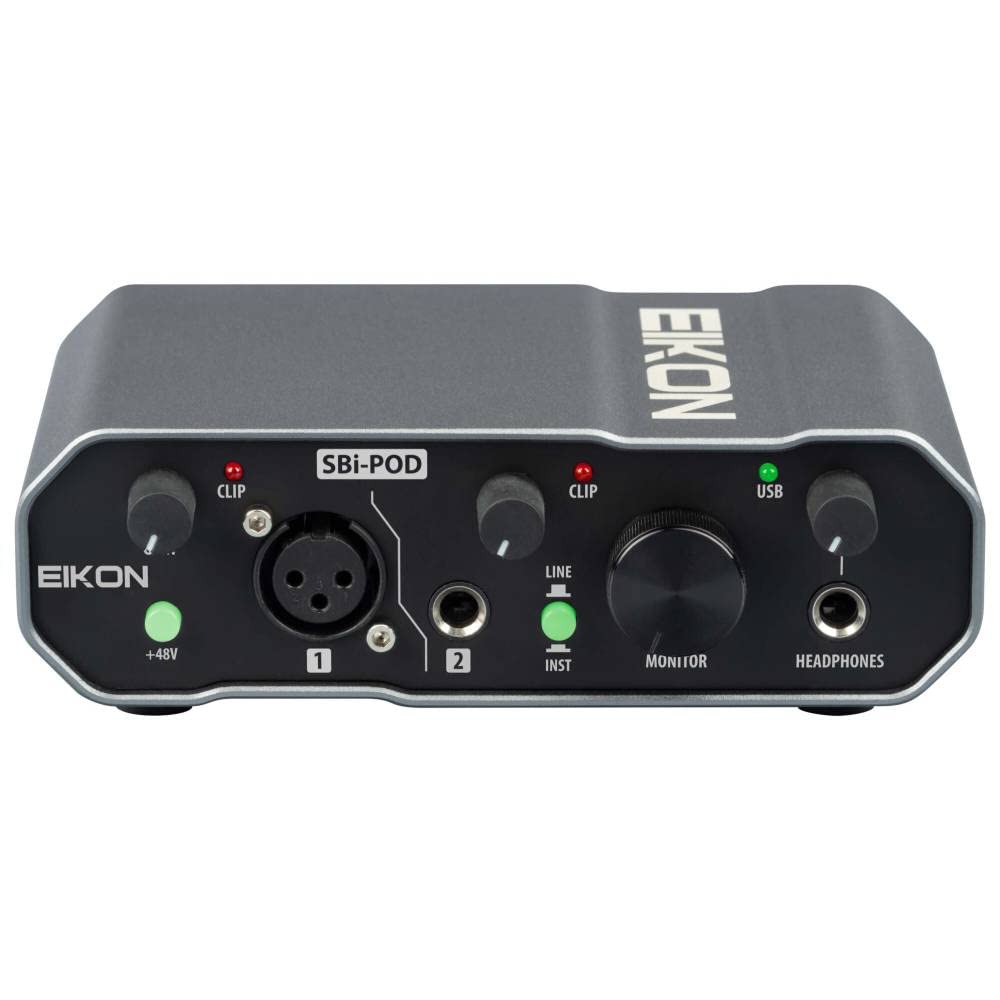 Proel EIKON SBi-POD - Interfaccia audio USB 2.0 con 2 In & 2 Out, qualità da studio per la registrazione domestica o mobile, lo streaming live o il podcasting