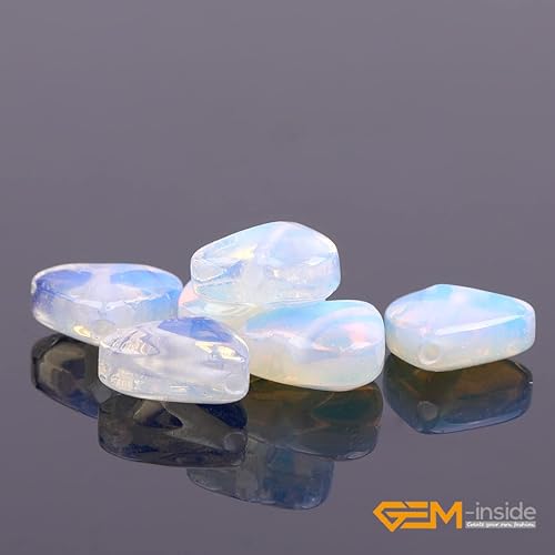 Miniatura 9 de GEM-Inside - Dijes de corazón de 0.394 pulgadas (0.394 in) con piedras preciosas de jaspe obsidiana negra natural, cuentas para hacer joyas, hilo