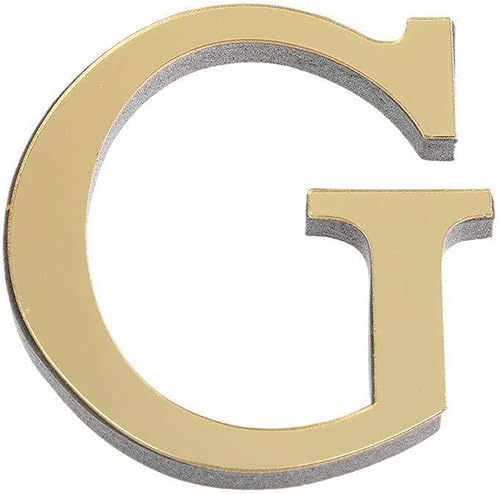 26 letras DIY 3D acrílico alfabeto pegatinas de pared, letras autoadhesivas del alfabeto, arte mural para el hogar, sala de estar (G)