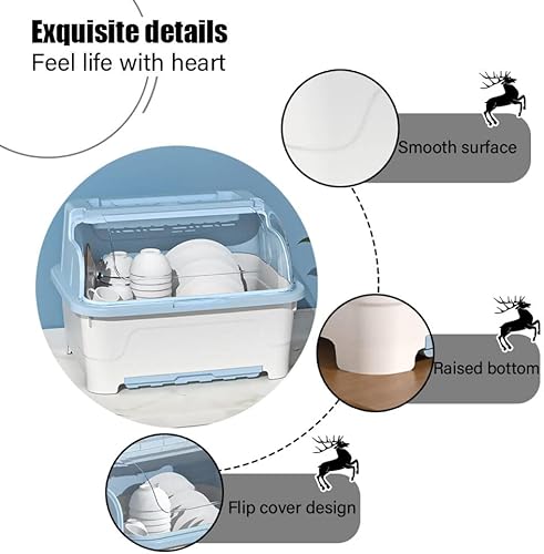 Miniatura 6 de Escurridor de platos, escurridor de platos, escurridor de platos, estante de secado de cocina, escurridor de platos para encimera de cocina,