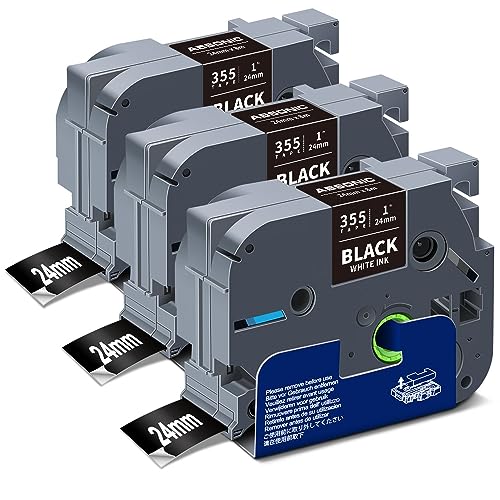 Ruban TZe-355 24 mm laminé et durable pour étiqueteuse Brother P-Touch