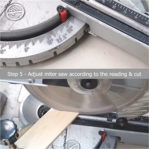 GemRed mitre Saw Protractor, 360° Digital Angle Finder, Angle Measurement Tool Protractor for Inside Outside Corner, Skirting Woodworking, Crown Molding, Carpenter, Plumber(Battery Included)