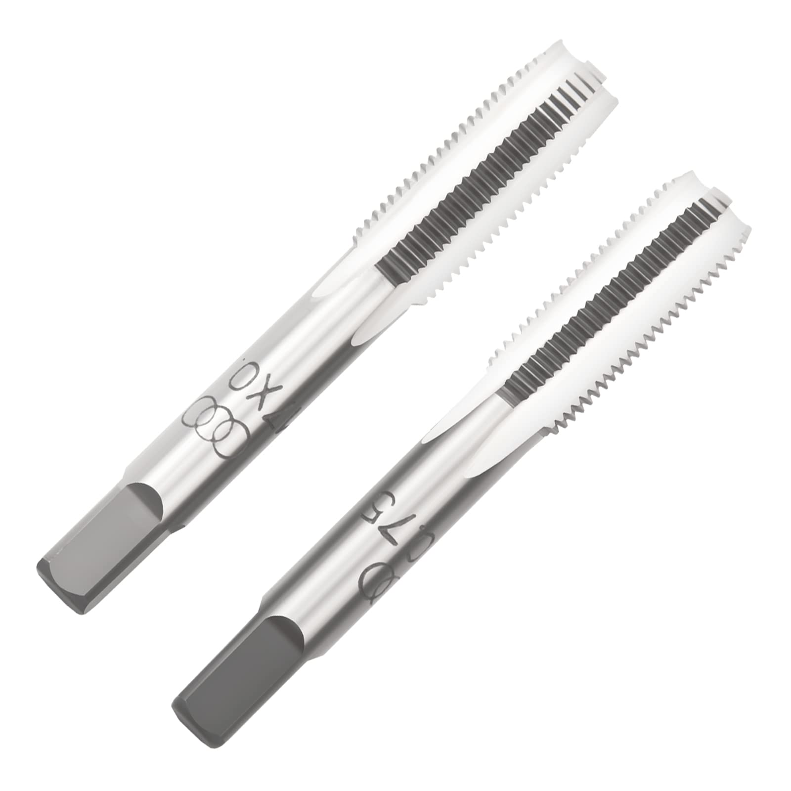 Aceteel M7 X 0.75 Metric Hand Tap, Right Hand M7 X 0.75mm Threading Hand Tap 1Pair
